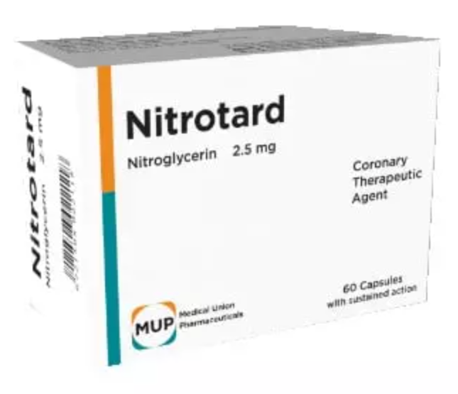 دواء نيتروتارد 2.5مجم 60 كبسولة