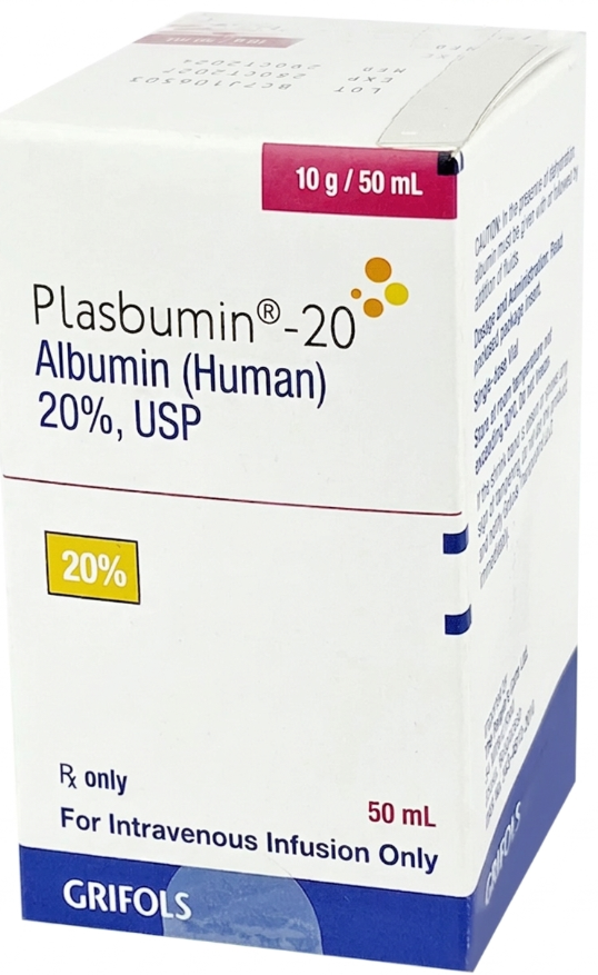 دواء بلازبيومين 20% للتسريب الوريدي 50 مل