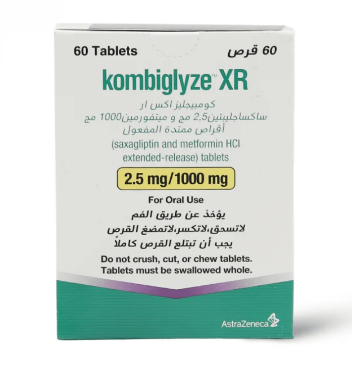 دواء كومبيجلايز اكس ار 2.5 مجم / 1000 مجم 60 قرص.